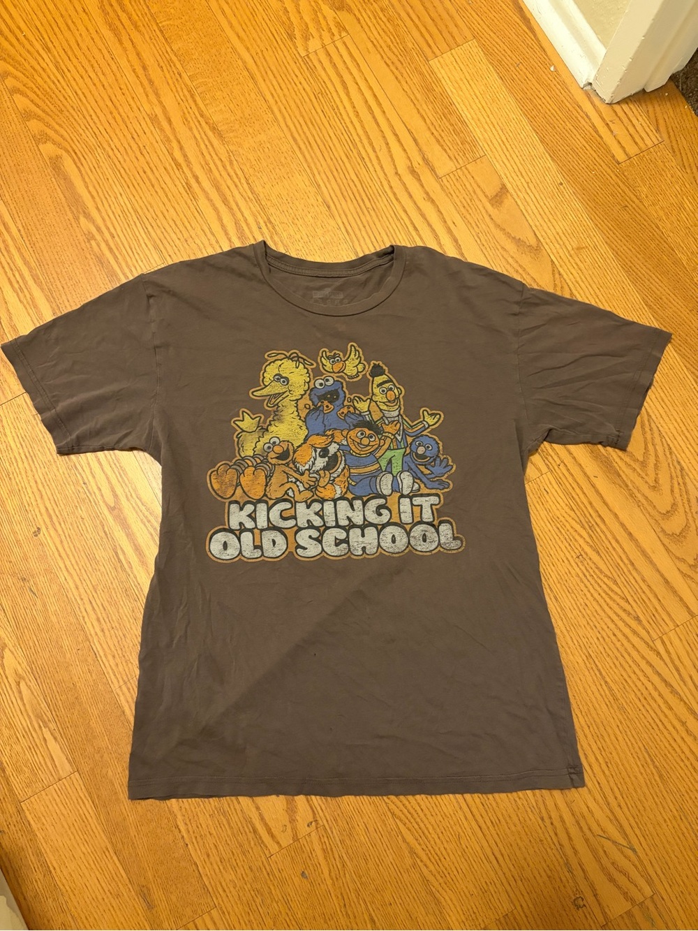 Sesame Street Brown Graphic Tee - Kicking It Old School